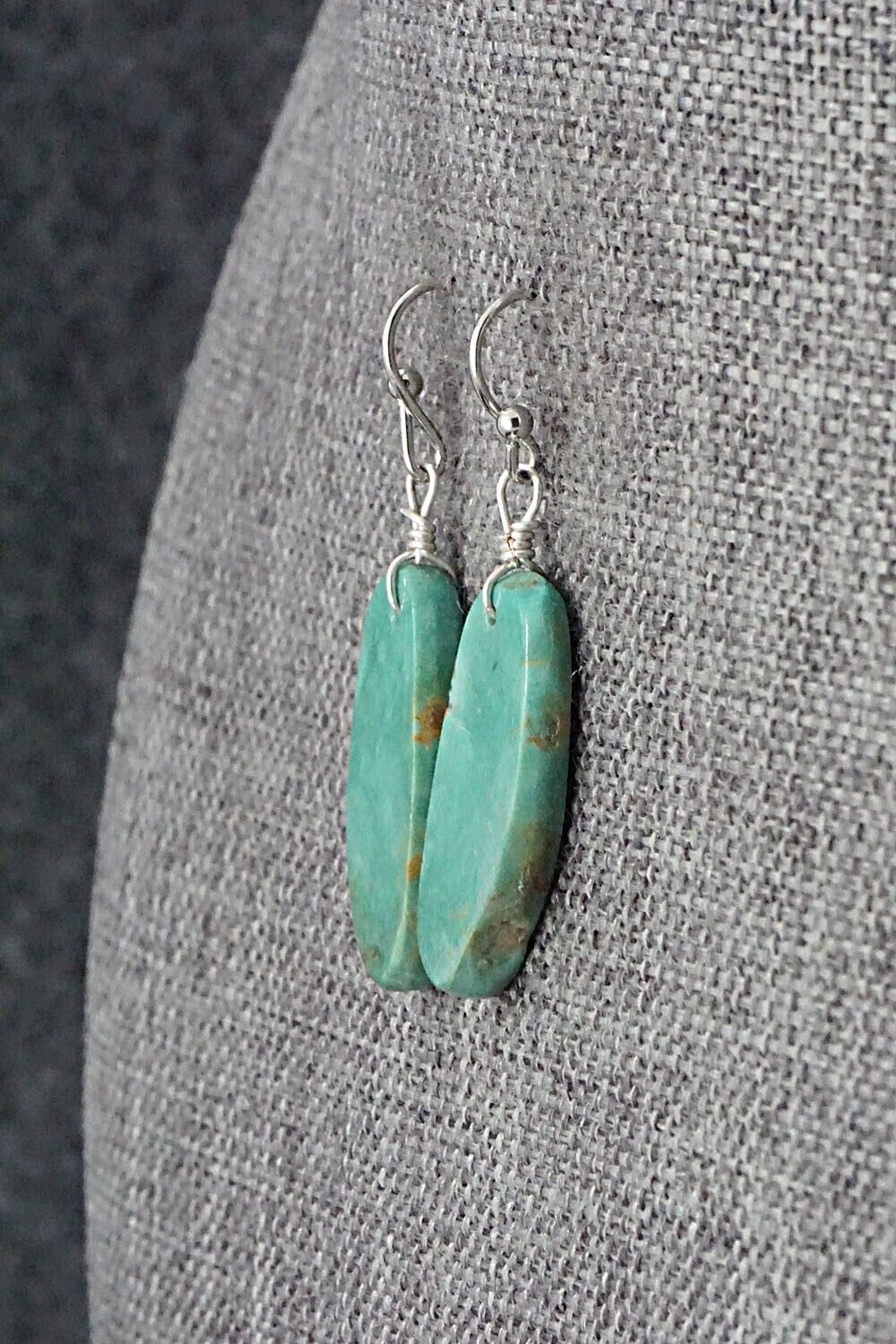 Turquoise & Sterling Silver Earrings - Joe Garcia