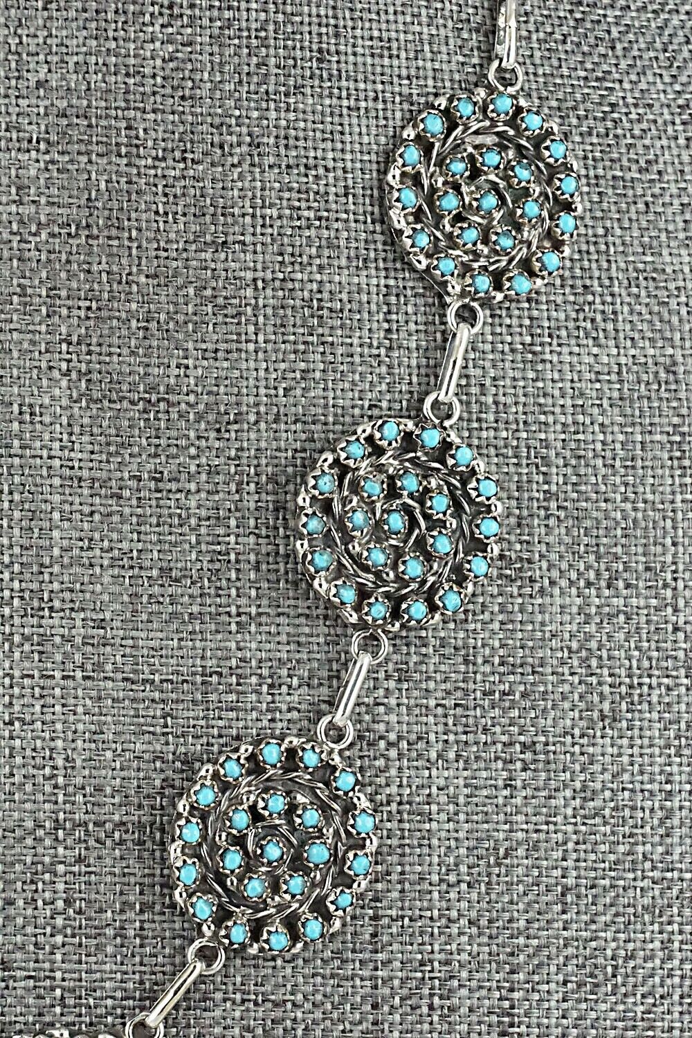 Turquoise & Sterling Silver Necklace and Earrings Set - Randy Hooee