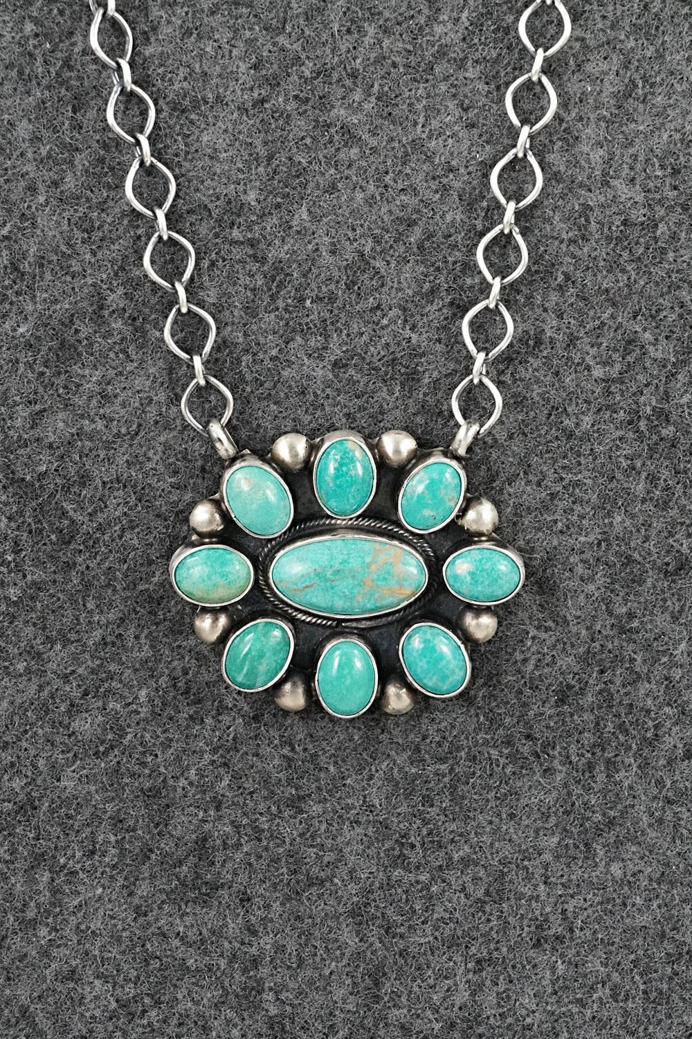 Turquoise & Sterling Silver Necklace - Kathleen Livingston