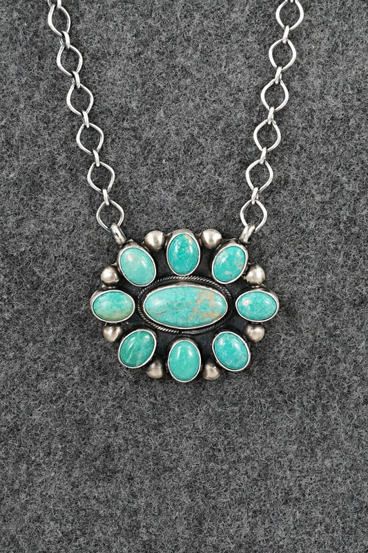 Turquoise & Sterling Silver Necklace - Kathleen Livingston