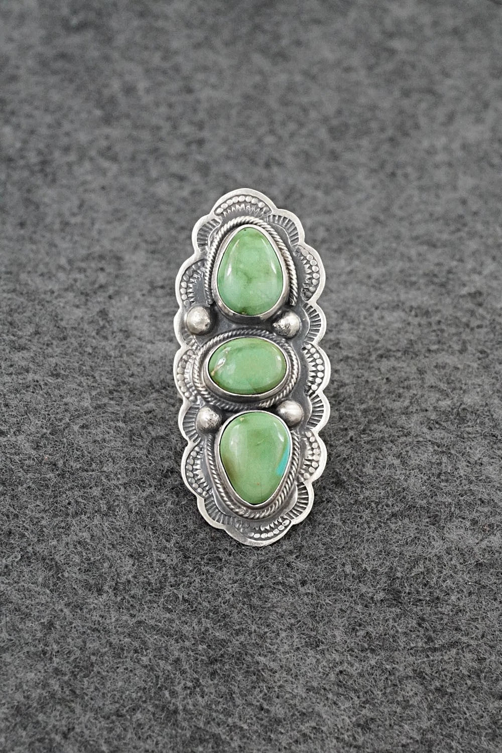 Turquoise & Sterling Silver Ring - Bobby Johnson - Size 8