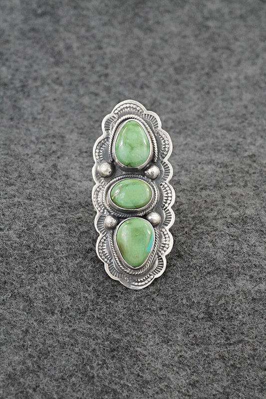 Turquoise & Sterling Silver Ring - Bobby Johnson - Size 8