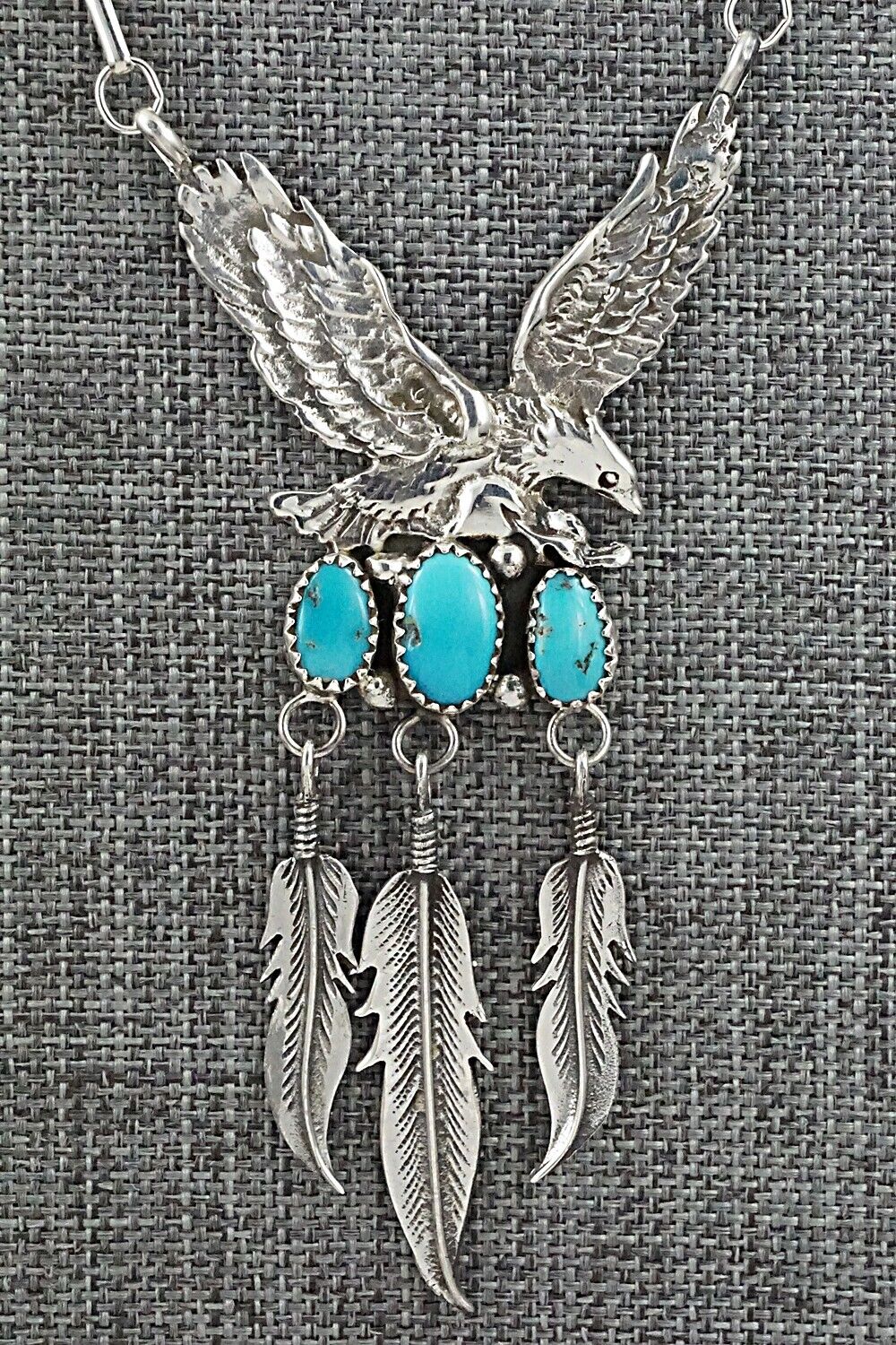 Turquoise & Sterling Silver Necklace - Henry Attakai