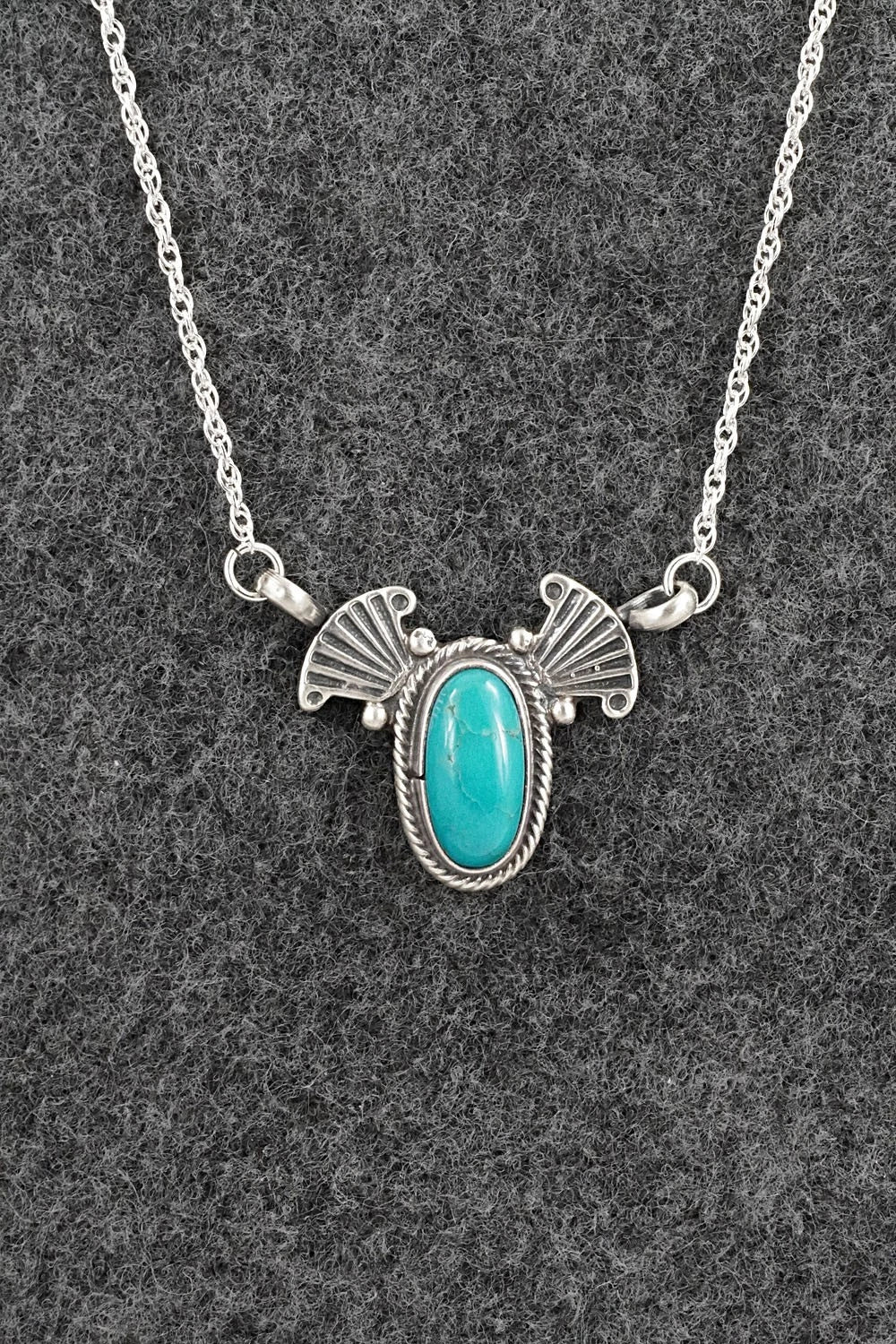 Turquoise & Sterling Silver Necklace - Verley Betone