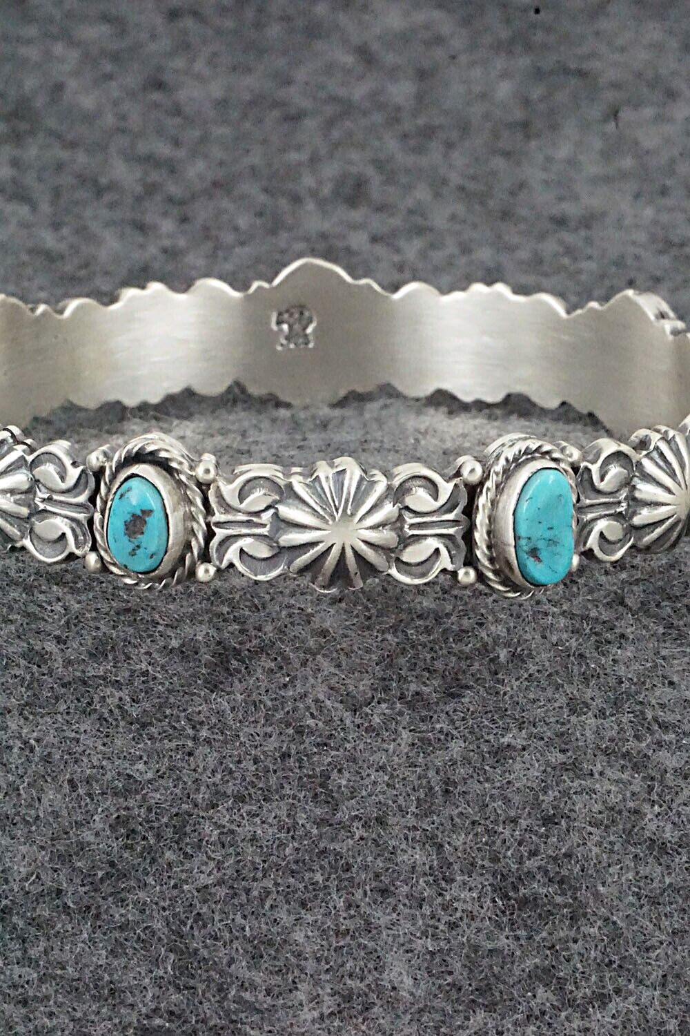 Turquoise & Sterling Silver Bangle Bracelet - Thomas Yazzie