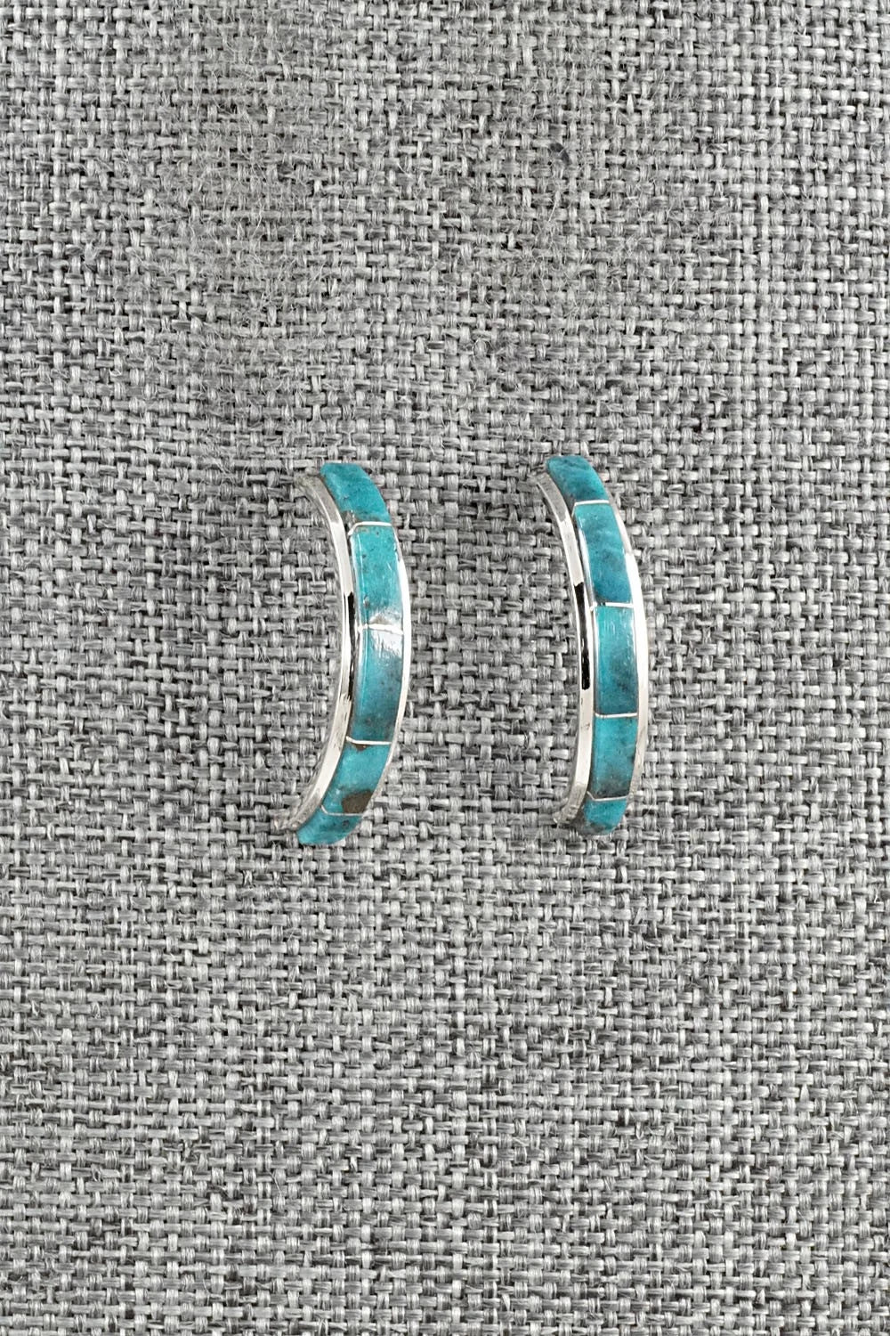 Turquoise & Sterling Silver Earrings - Gloria Waatsa