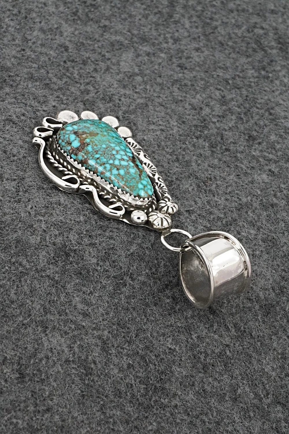 Turquoise & Sterling Silver Pendant - Phil Nez