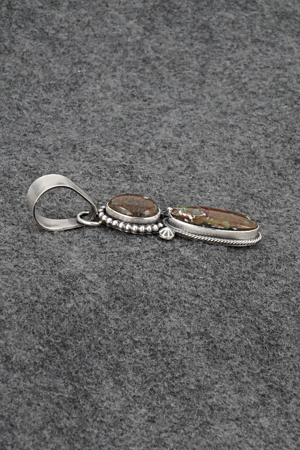 Turquoise & Sterling Silver Pendant - Randy Billy