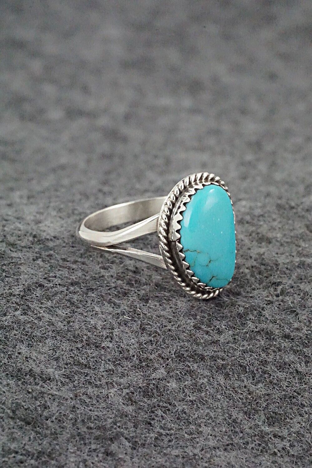 Turquoise & Sterling Silver Ring - Robert Martinez - Size 8.5