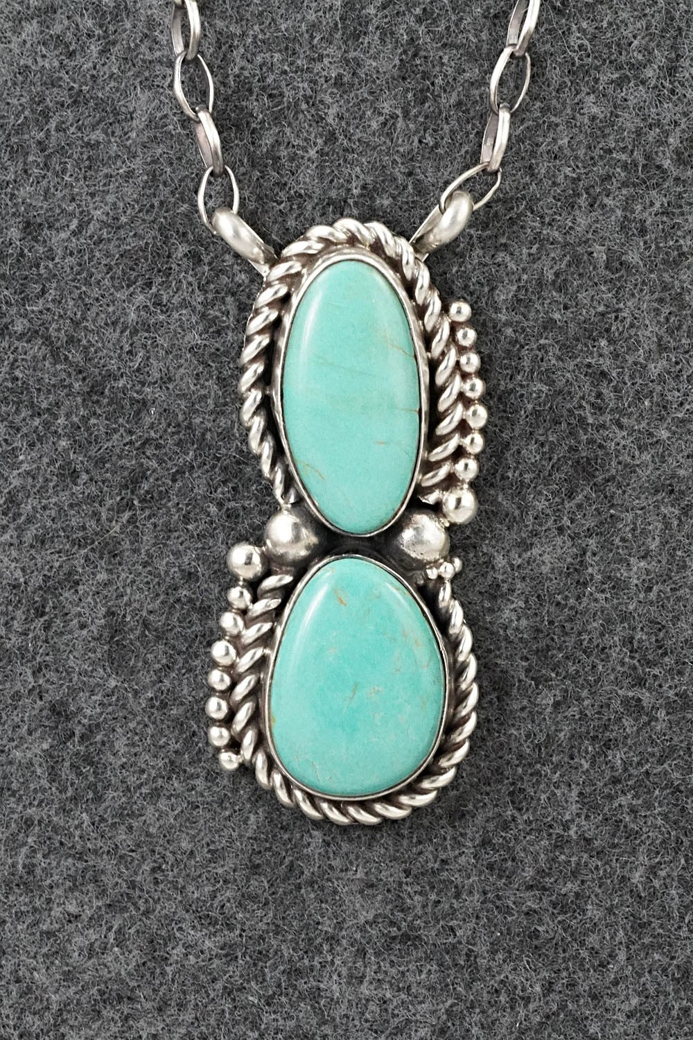 Turquoise & Sterling Silver Necklace - Antwone Brown