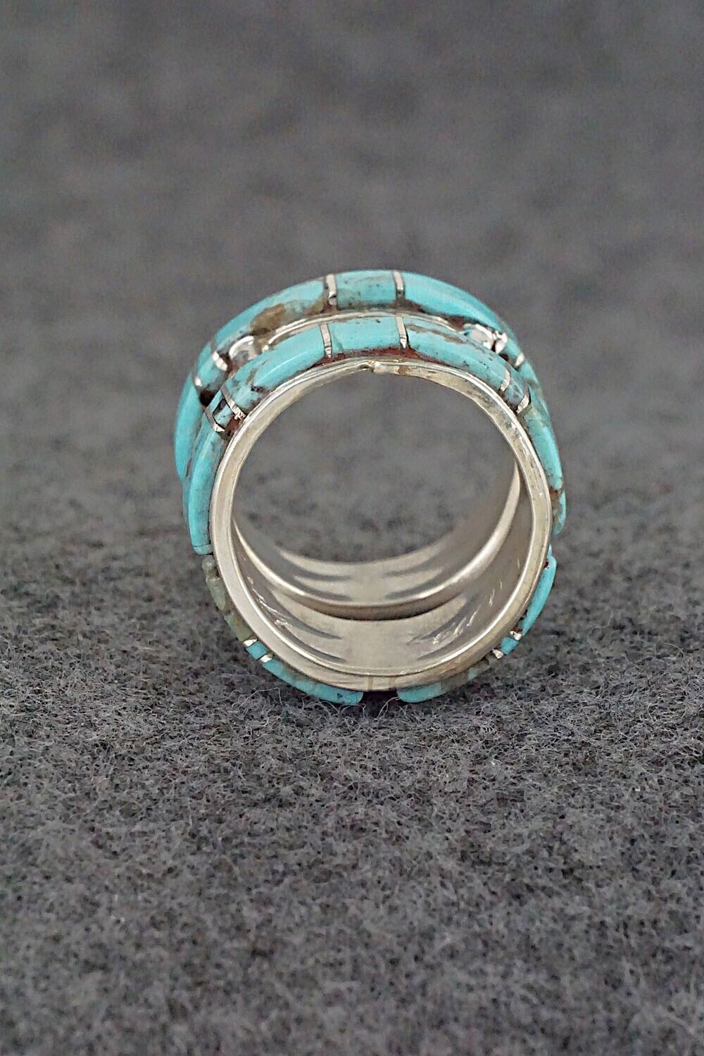 Turquoise & Sterling Silver Ring - Terrance Panteah - Size 6.5