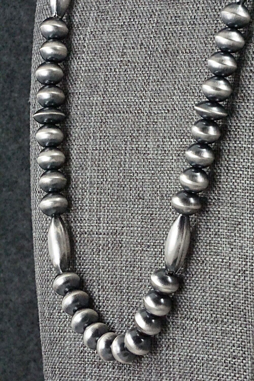 Sterling Silver Navajo Pearl Necklace 24" - Tonisha Haley