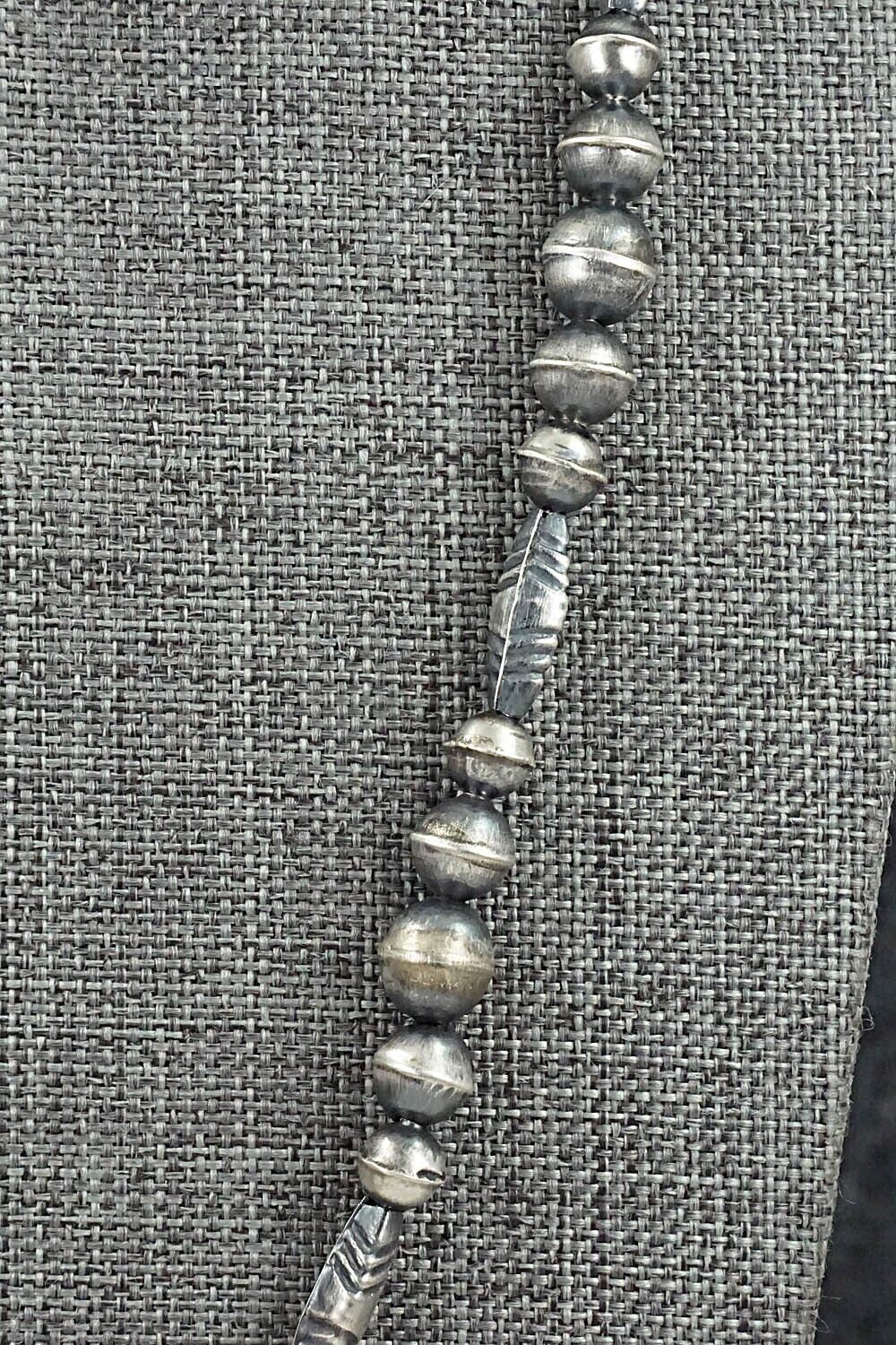 Sterling Silver Navajo Pearl Necklace 26" - Vintage