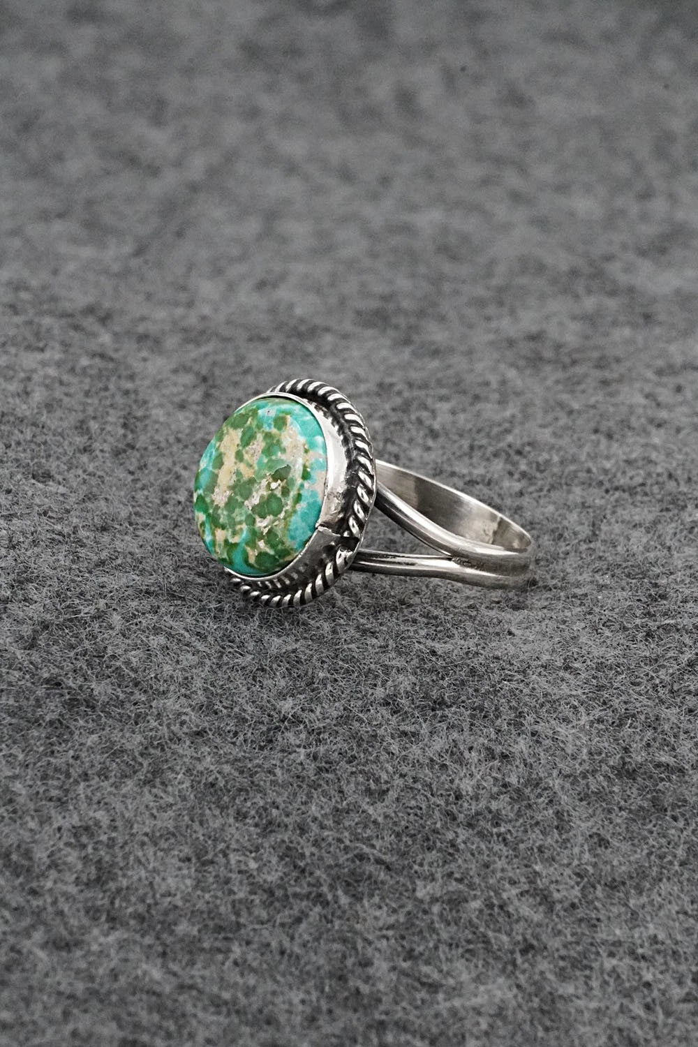 Turquoise & Sterling Silver Ring - Rosemary Saunders - Size 8