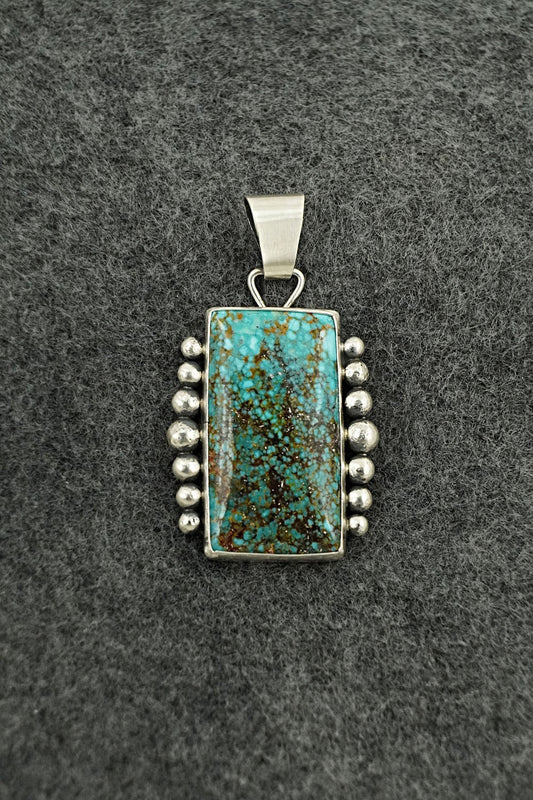 Turquoise & Sterling Silver Pendant - Eugene Gruber