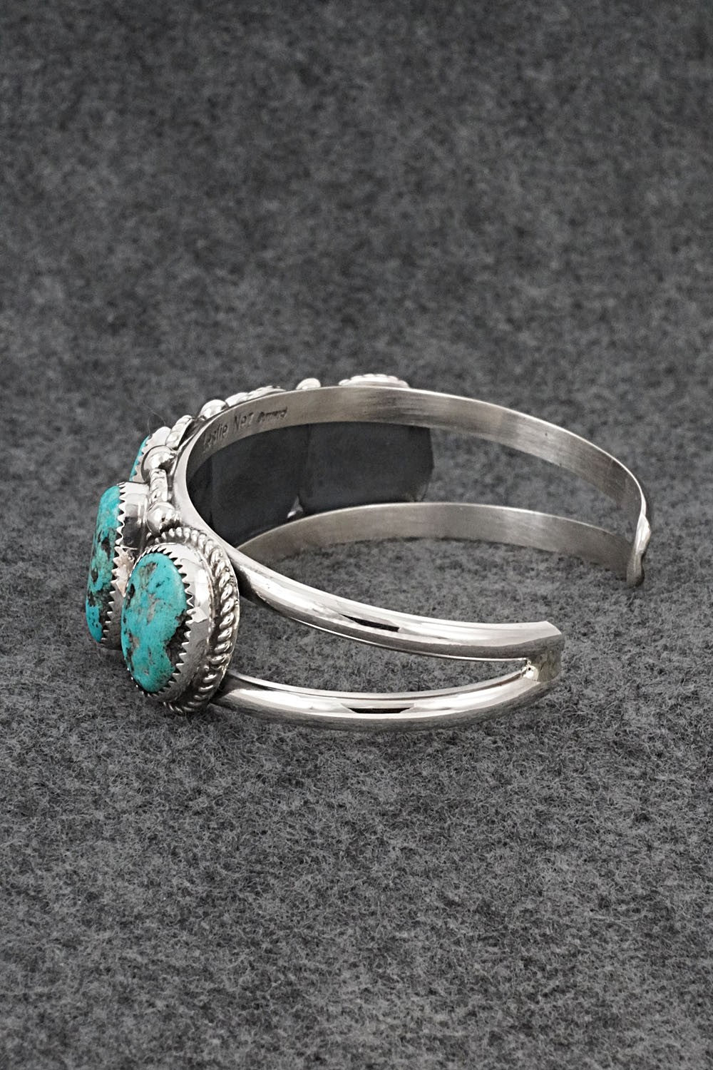 Turquoise & Sterling Silver Bracelet - Leslie Nez
