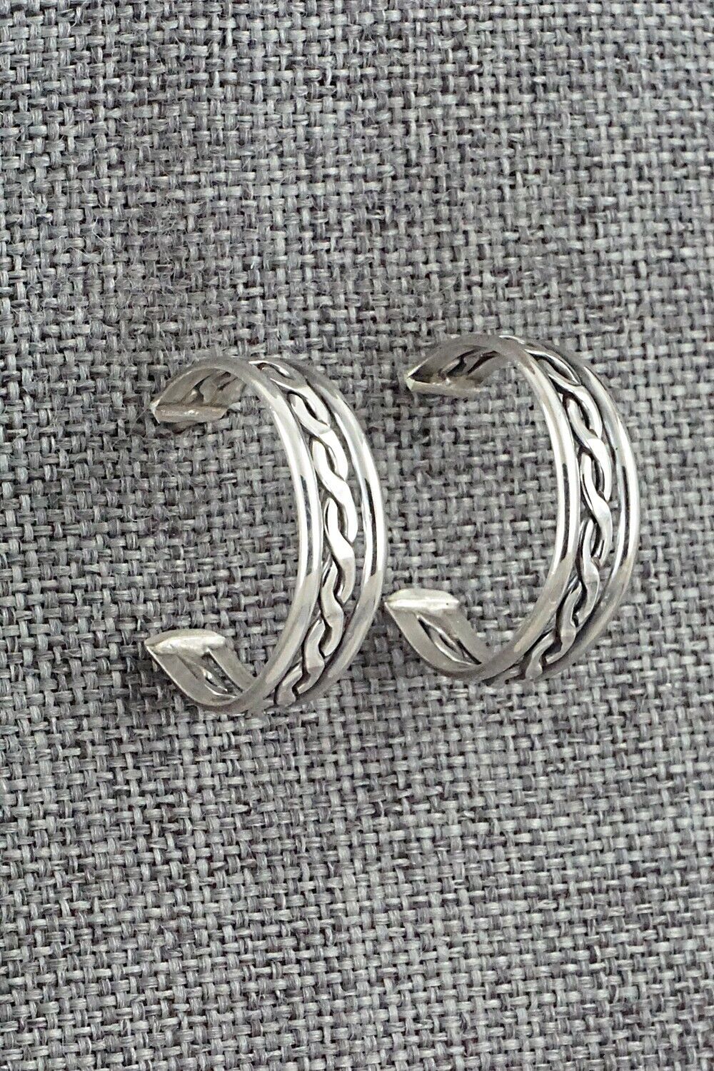 Sterling Silver Hoop Earrings - Caroline Tsosie