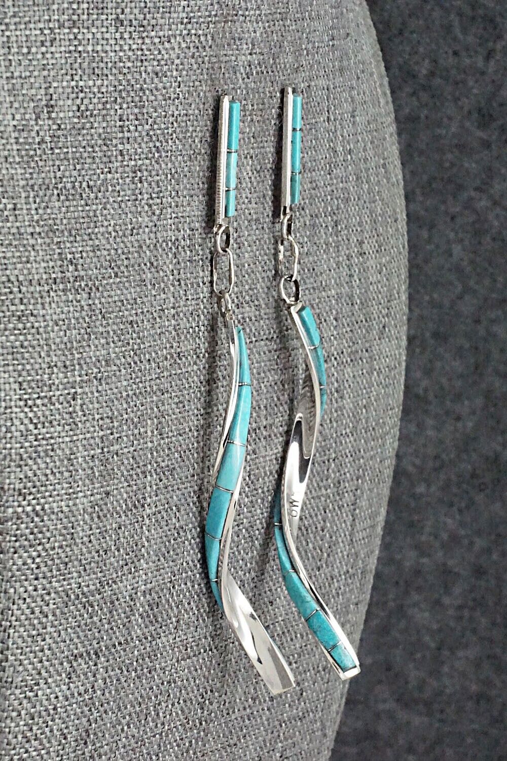 Turquoise & Sterling Silver Earrings - Gloria Waseta