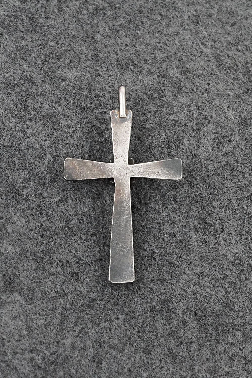 Turquoise & Sterling Silver Pendant - Raymond Bitsoi