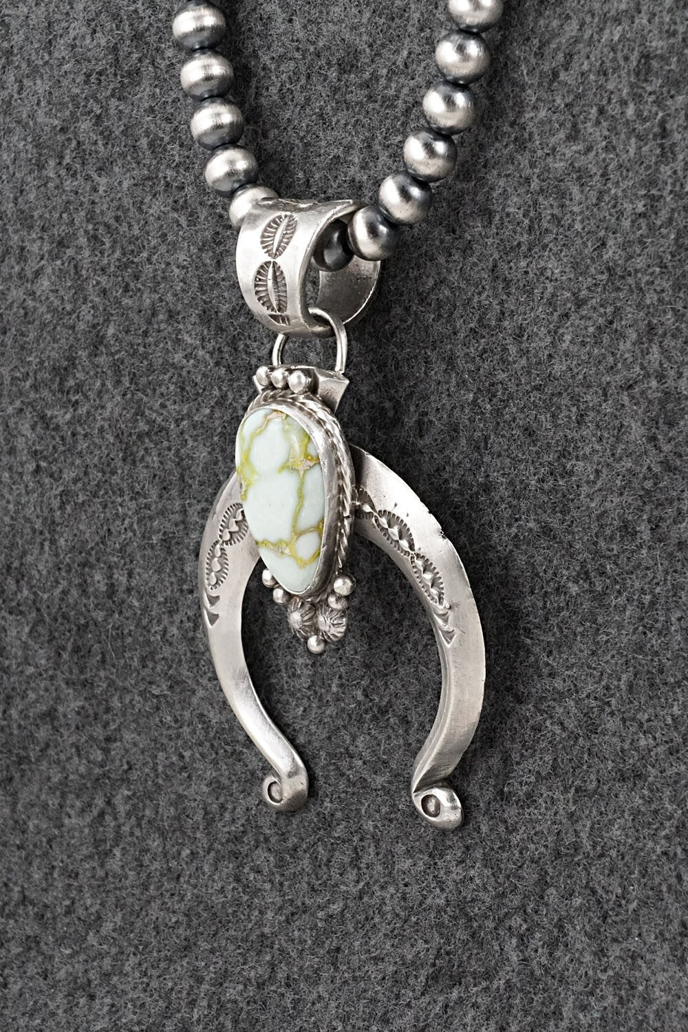 Variscite & Sterling Silver Necklace - Samuel Yellowhair