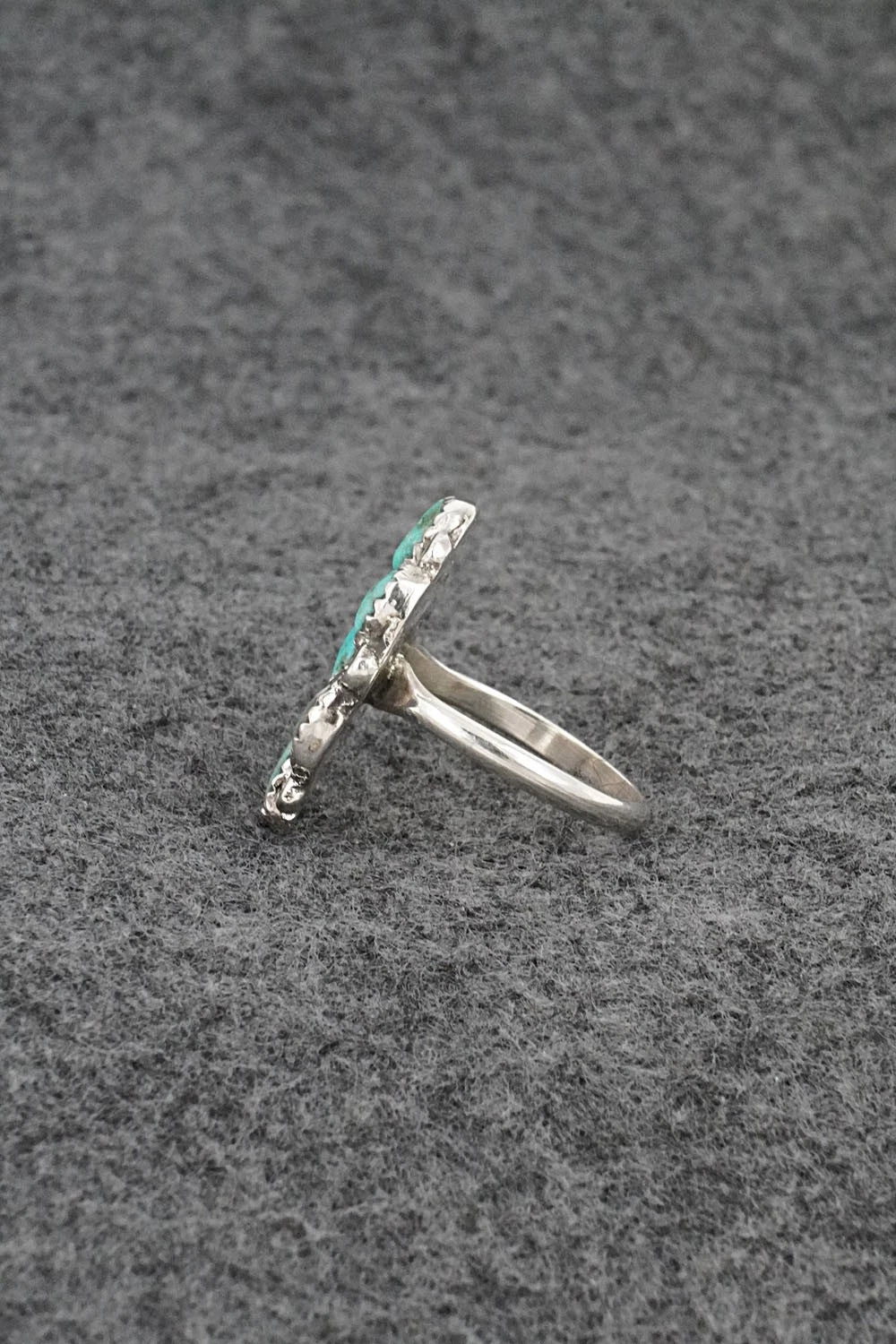 Turquoise & Sterling Silver Ring - Priscilla Reeder - Size 7.5