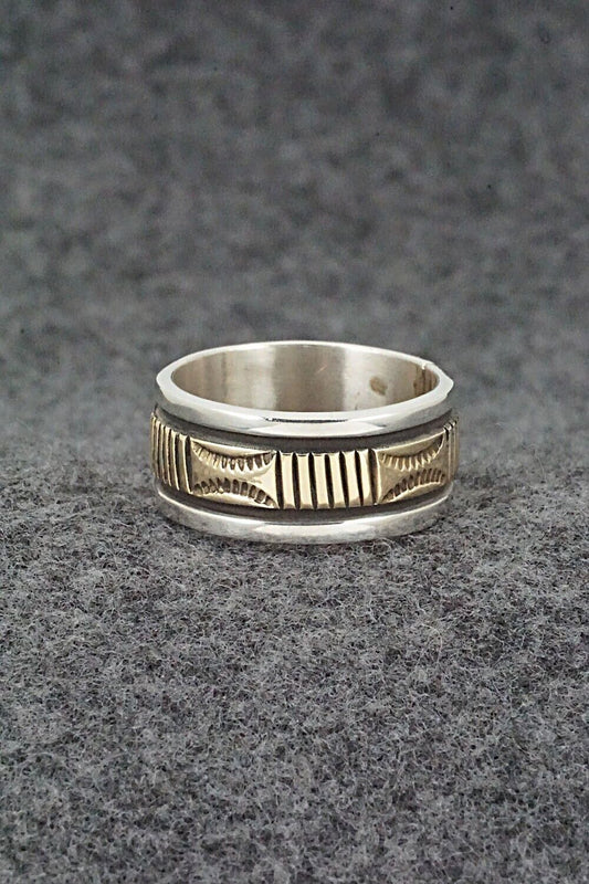 Sterling Silver & Gold Fill Ring - Bruce Morgan - Size 9.25