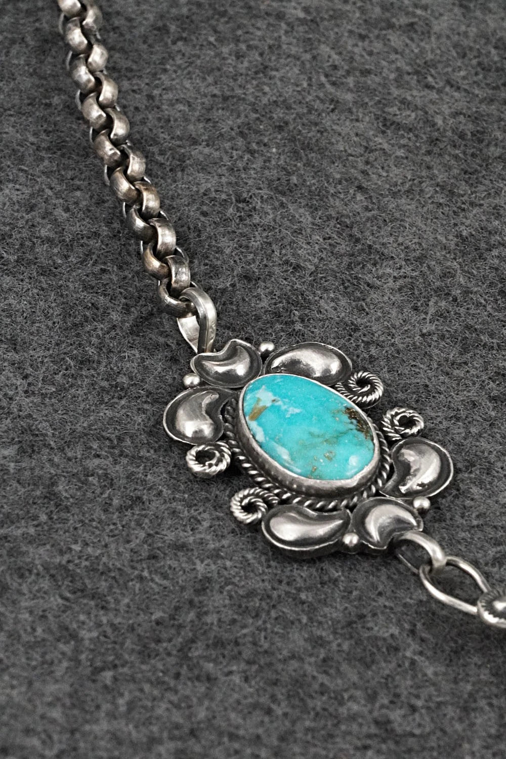 Turquoise & Sterling Silver Necklace - Derrick Gordon