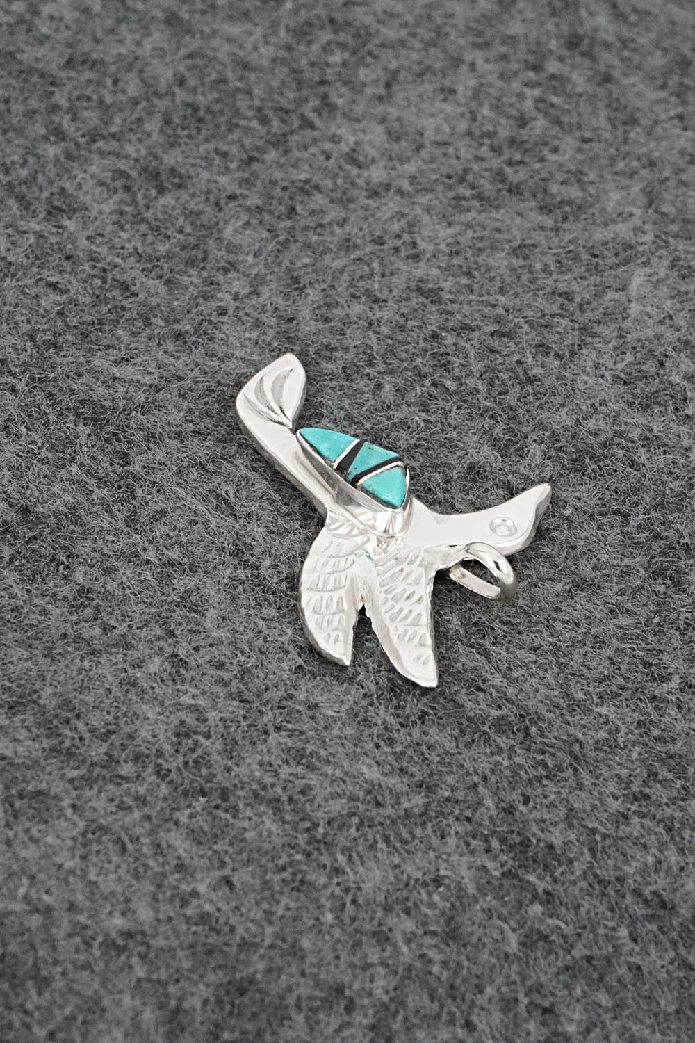 Turquoise & Sterling Silver Pendant - Dorothy Martinez