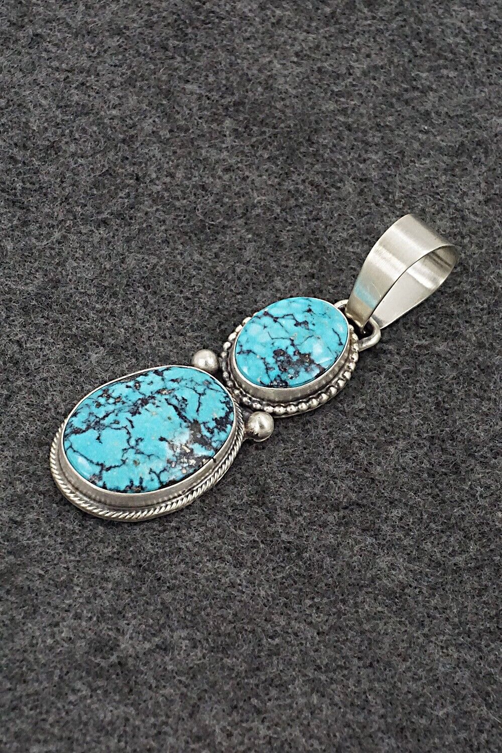 Turquoise & Sterling Silver Pendant - Bobby Johnson