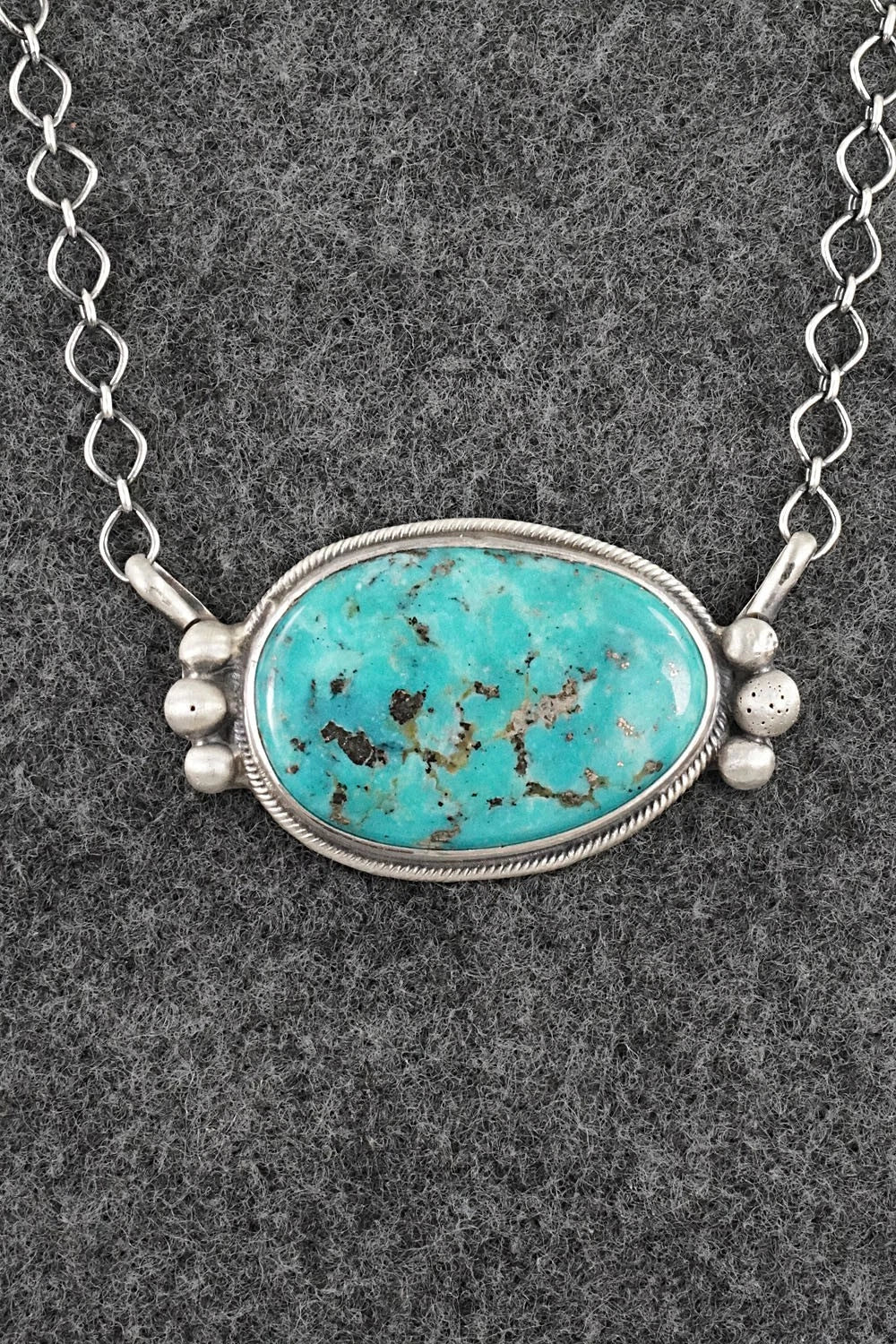 Turquoise & Sterling Silver Necklace - Darrin Livingston