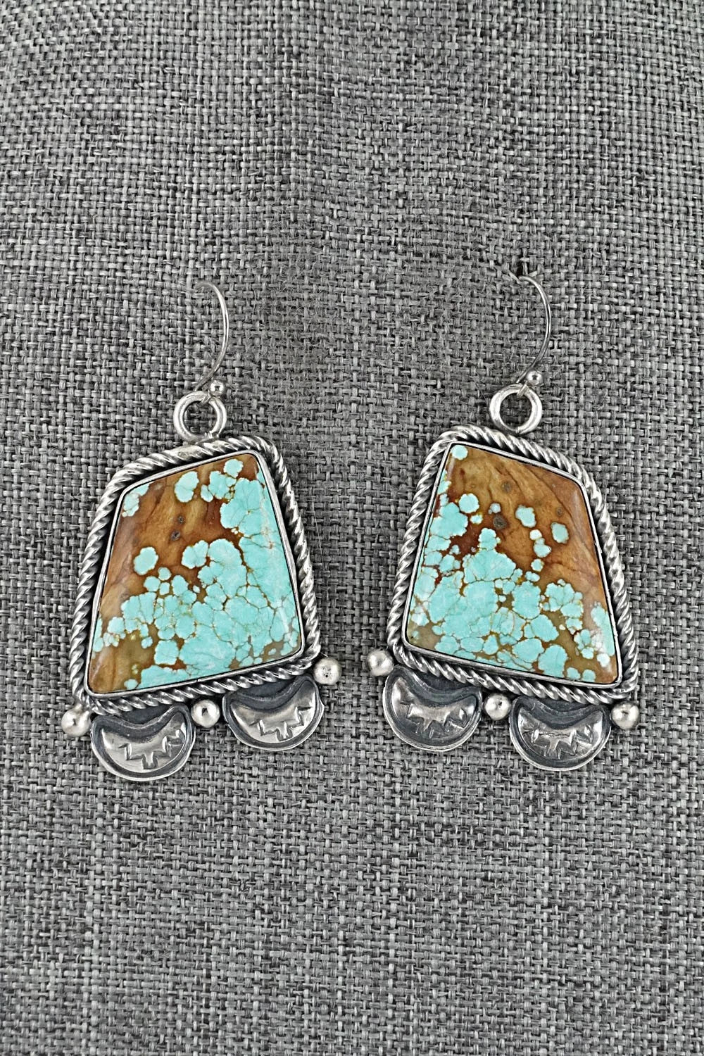 Turquoise & Sterling Silver Necklace and Earrings Set - Paul Livingston