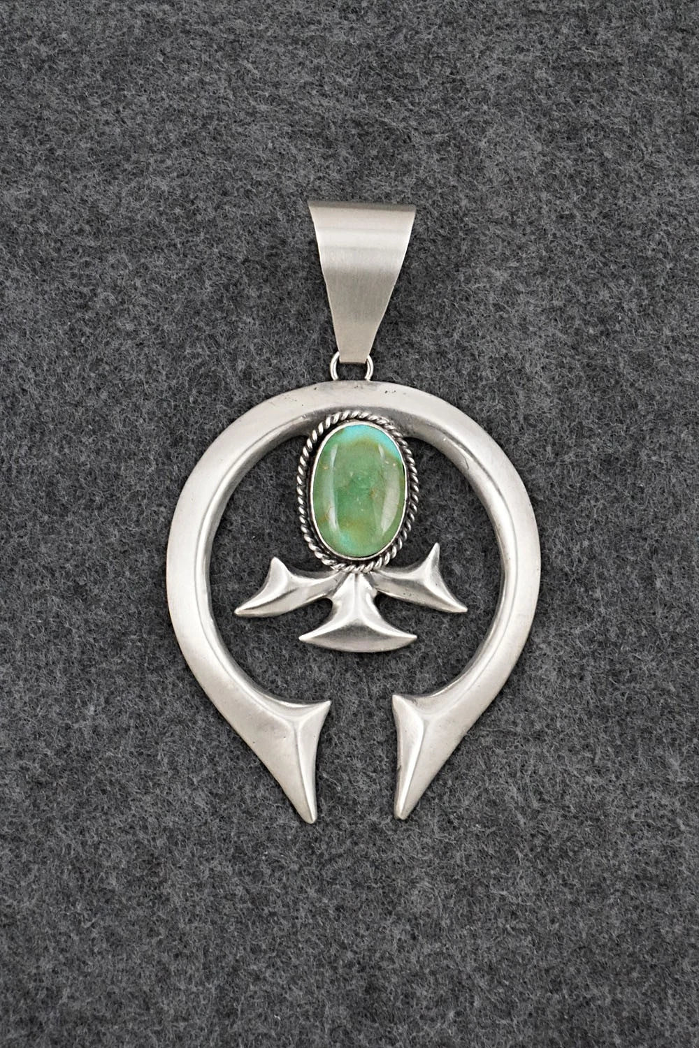 Turquoise & Sterling Silver Pendant - Eugene Gruber