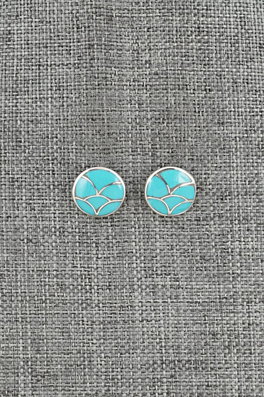 Turquoise & Sterling Silver Earrings - Orena Leekya