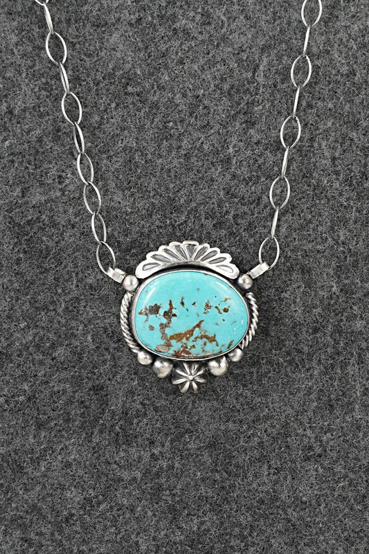 Turquoise & Sterling Silver Necklace - Mark Yazzie