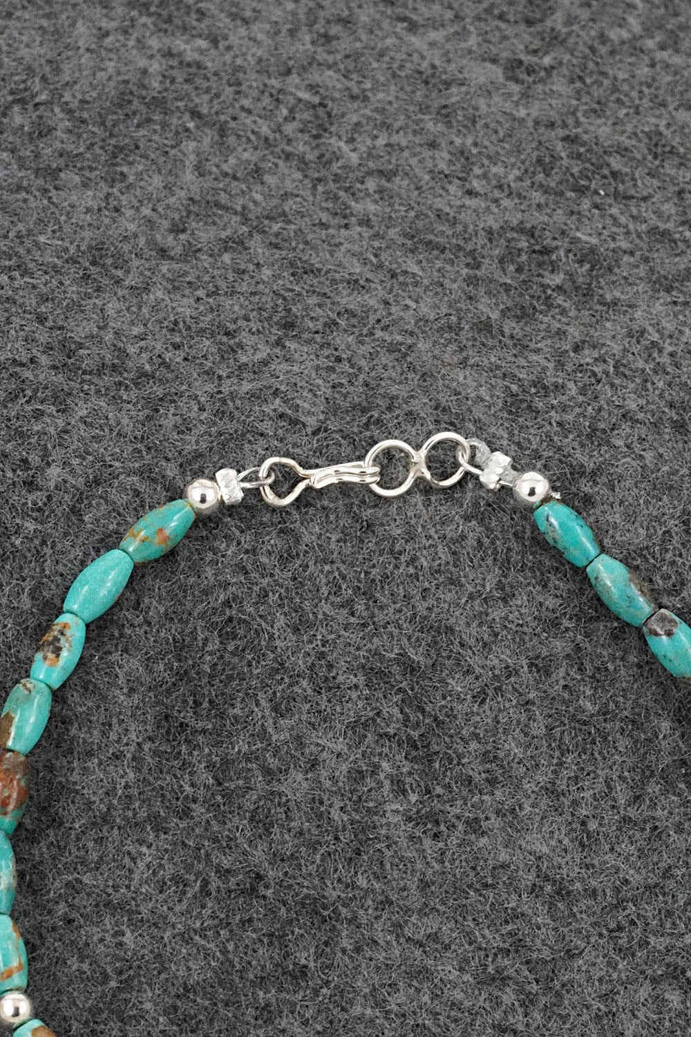 Turquoise & Sterling Silver Bracelet - Doreen Jake