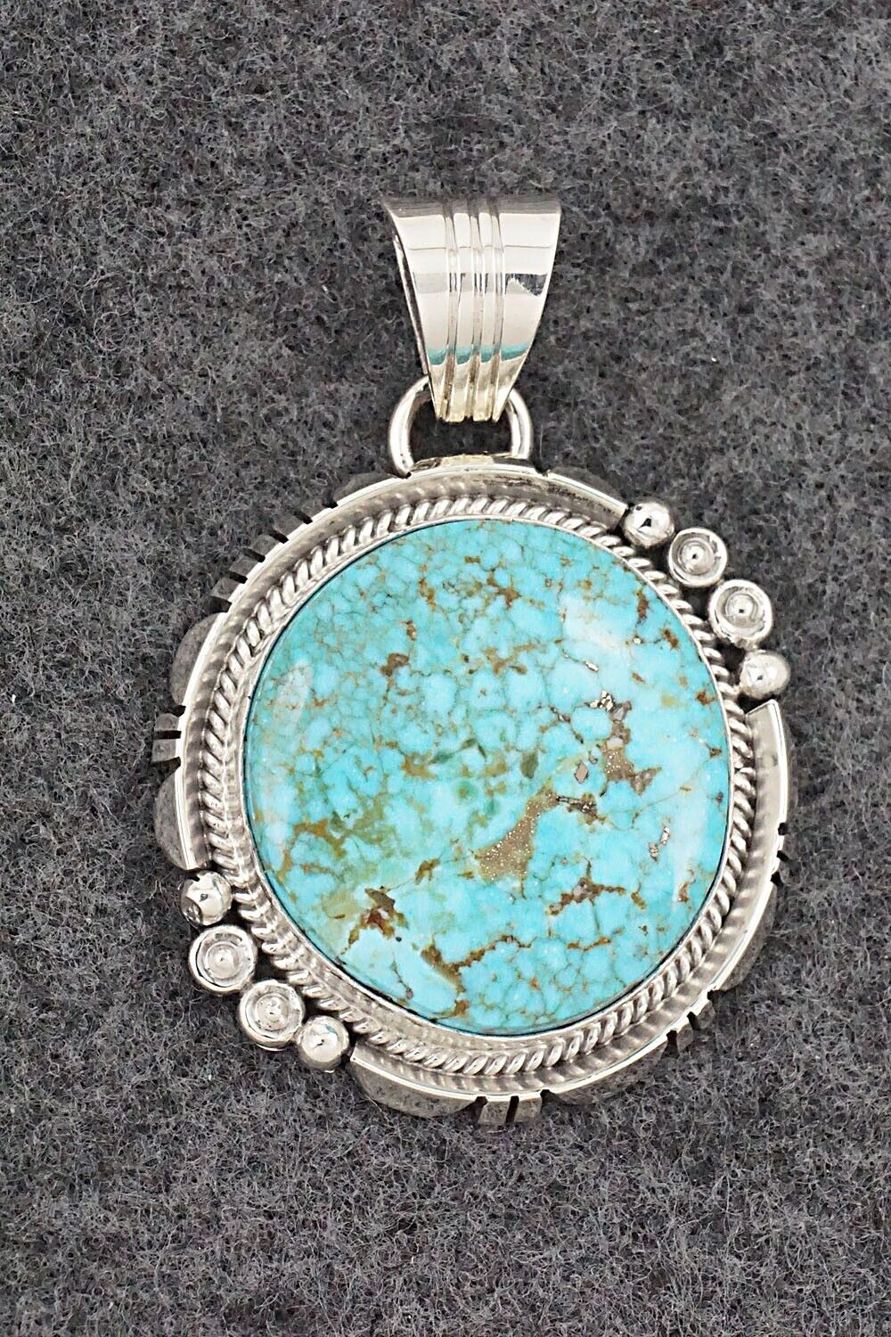 Vintage Daniel Benally Sterling offers Silver Turquoise Pendant