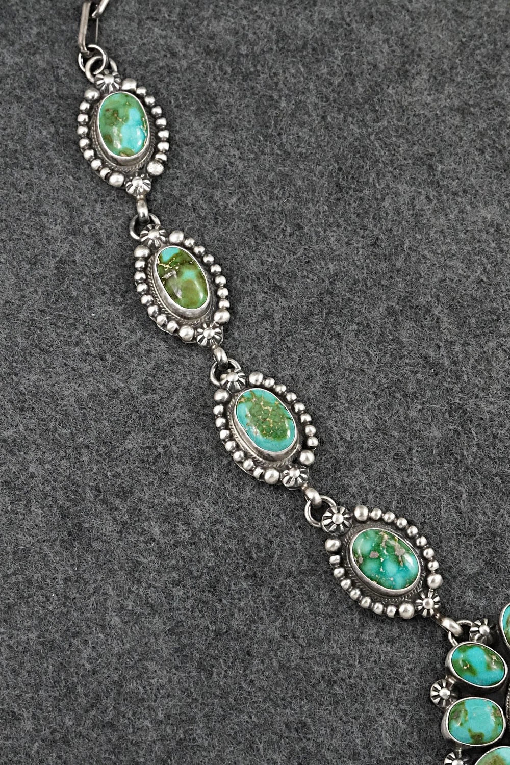 Turquoise & Sterling Silver Necklace and Earrings Set - Kathleen Livingston