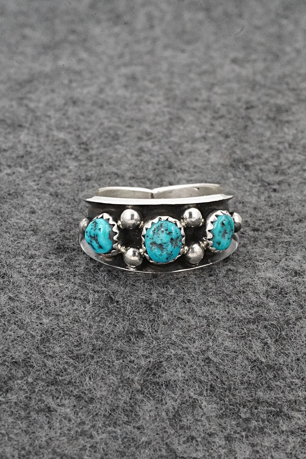 Turquoise & Sterling Silver Ring - Paul Largo - Size 9