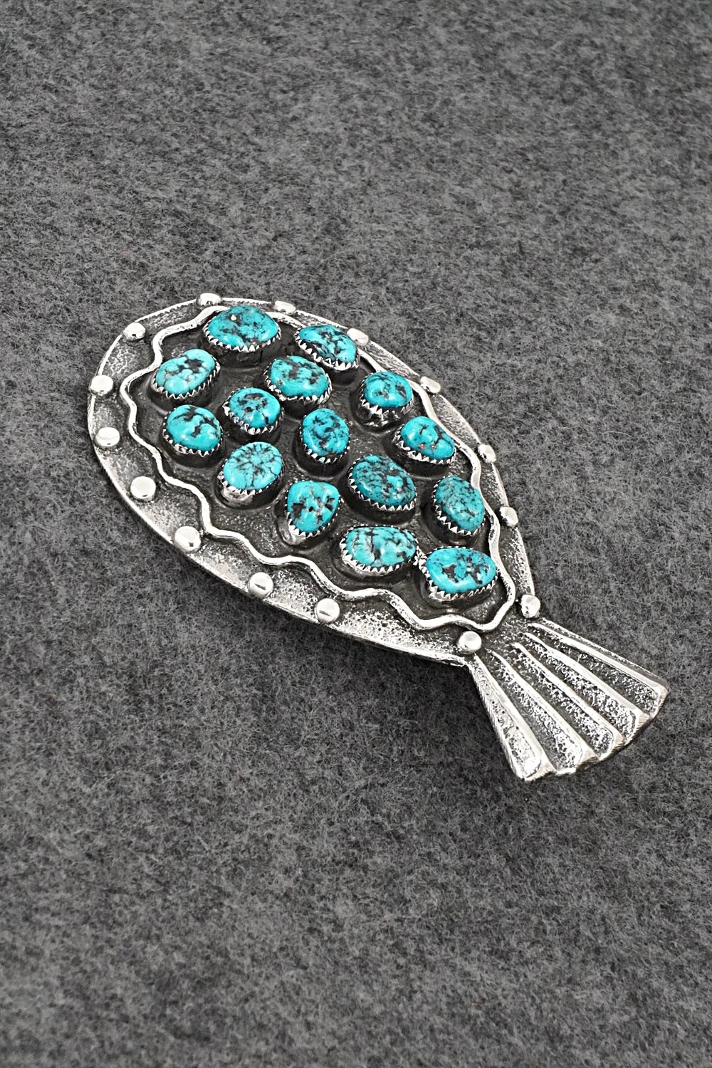 Turquoise & Sterling Silver Pendant - Delbert Arviso