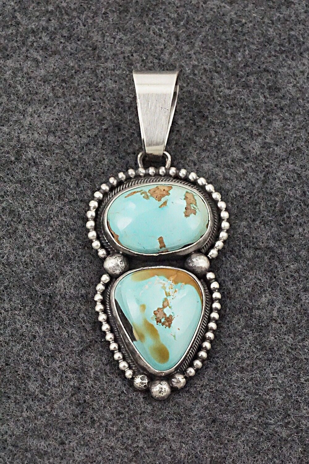 Turquoise & Sterling Silver Pendant - Darrin Livingston