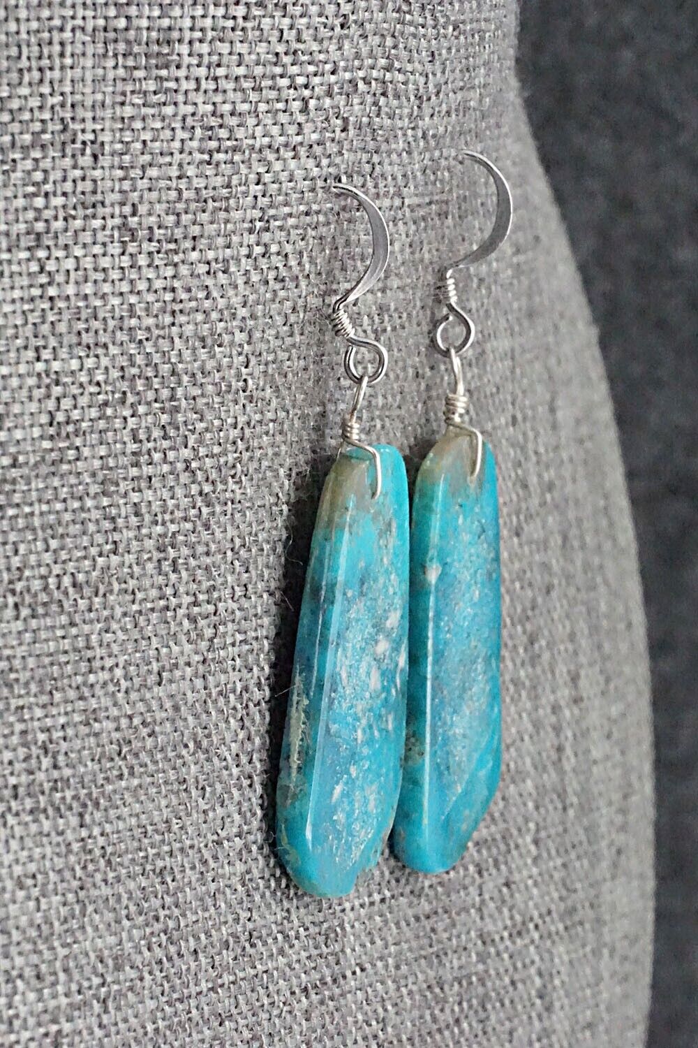 Turquoise & Sterling Silver Earrings - Joe Garcia