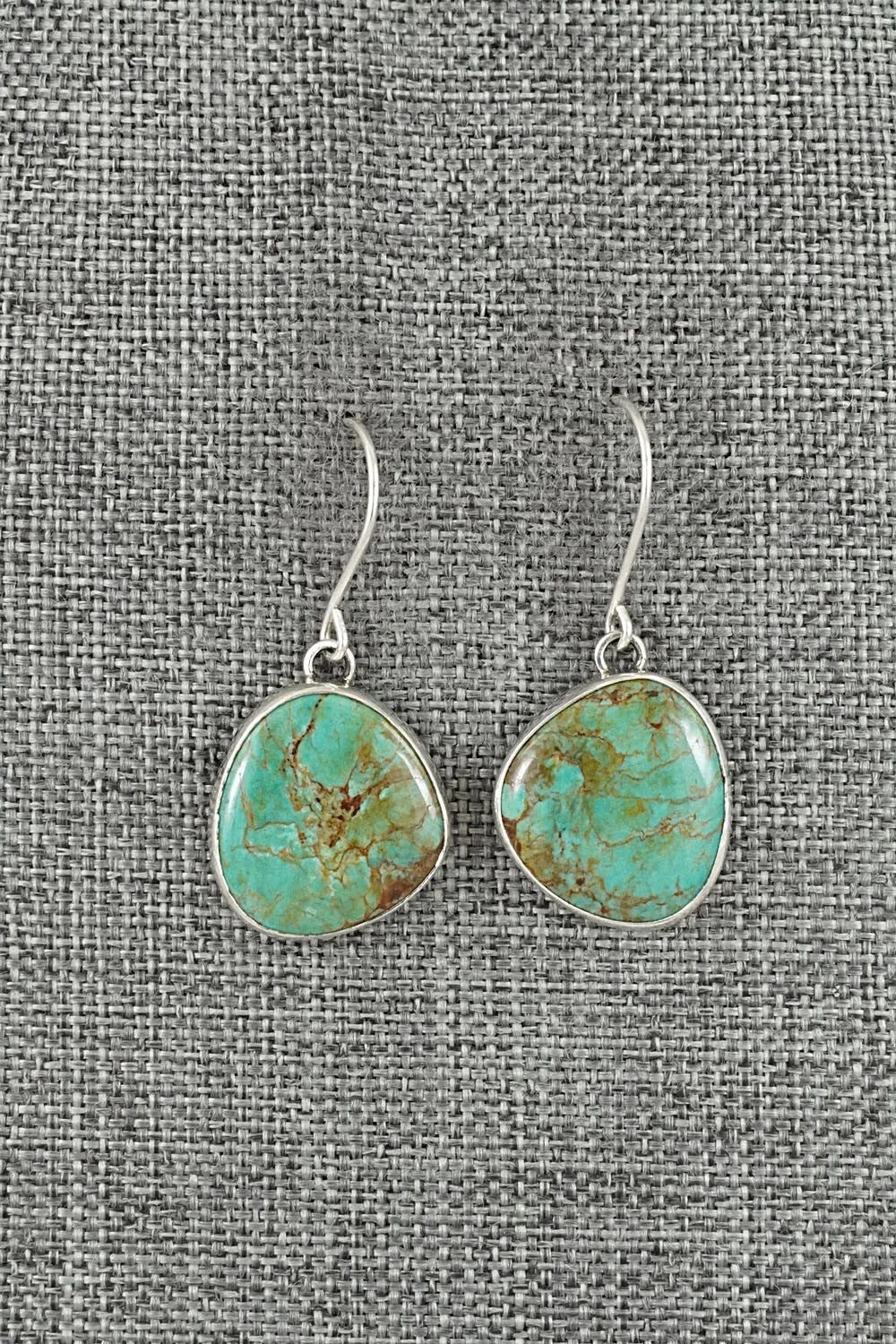 Turquoise & Sterling Silver Earrings - Eugene Gruber