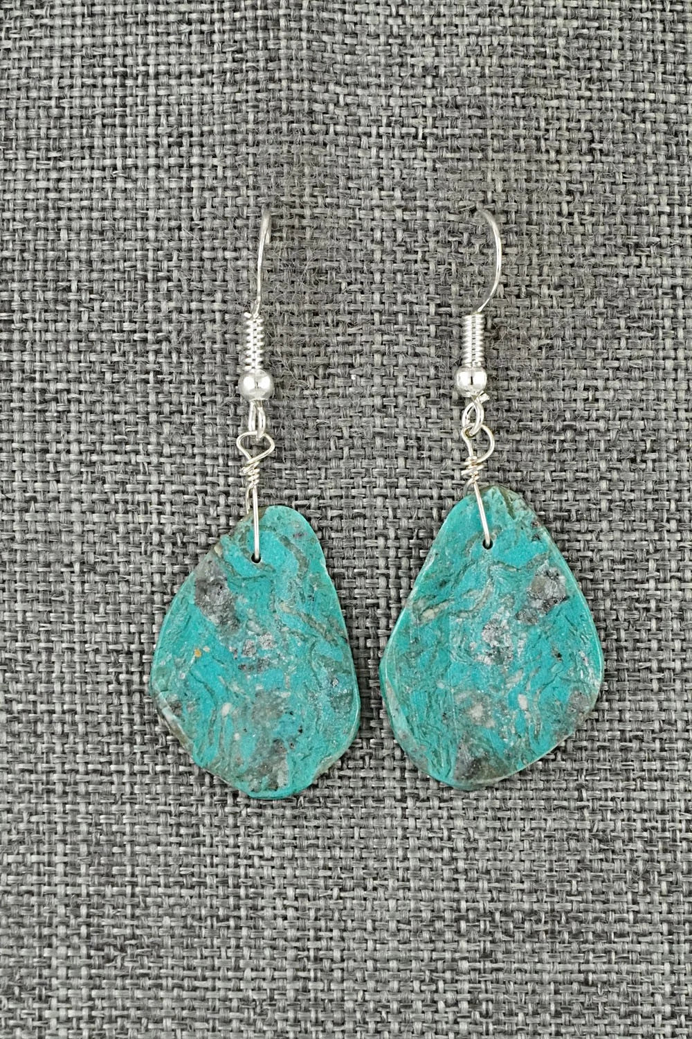 Turquoise & Sterling Silver Earrings - Louise Pete