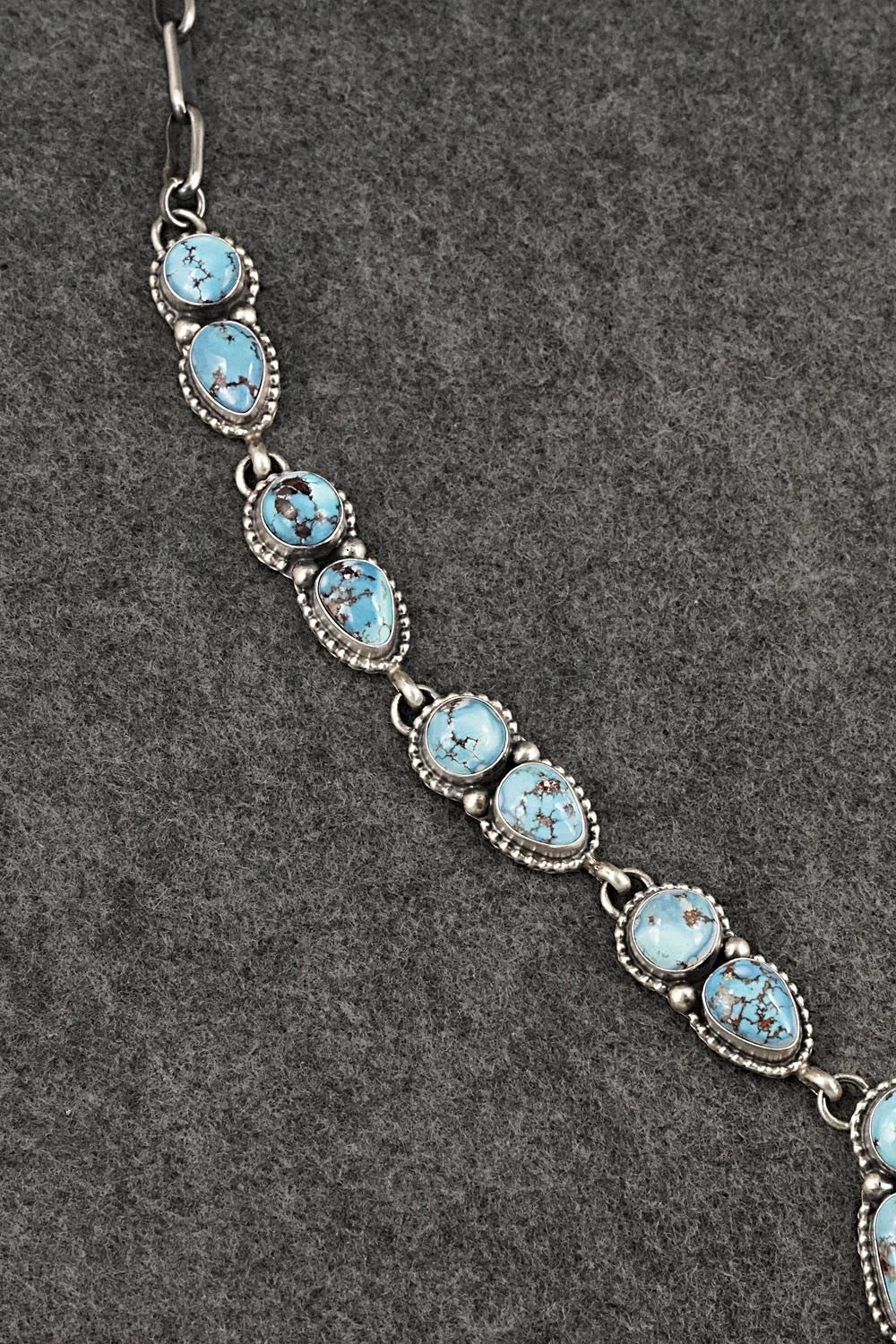 Turquoise & Sterling Silver Necklace and Earrings Set - Kathleen Livingston