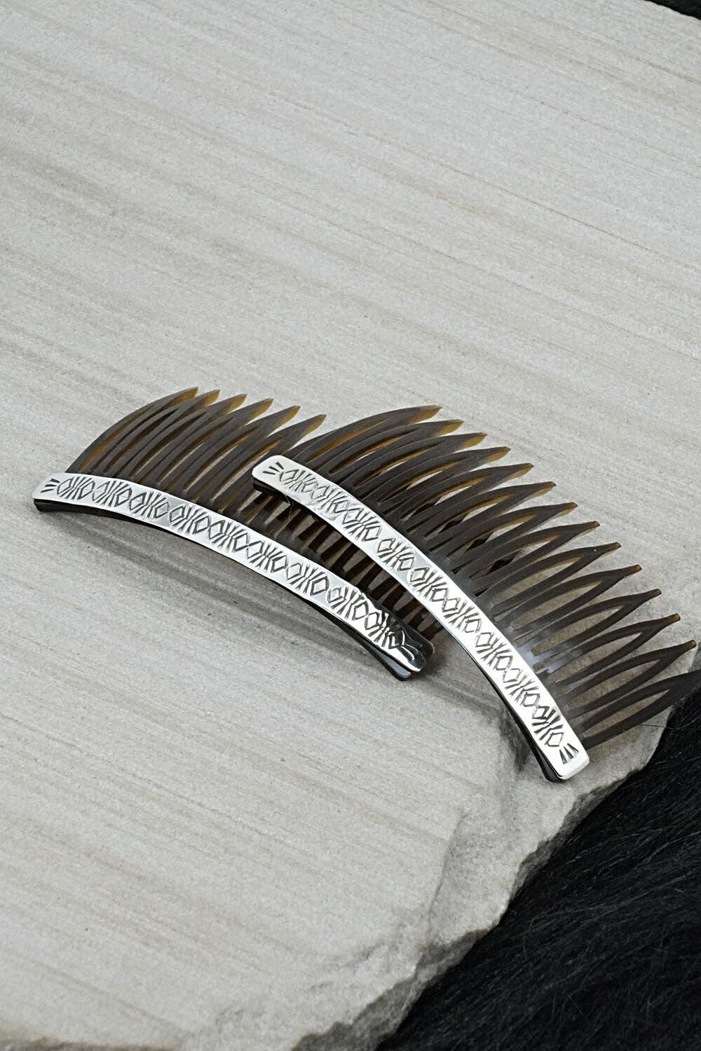 Sterling Silver Hair Combs - Bertha Begay