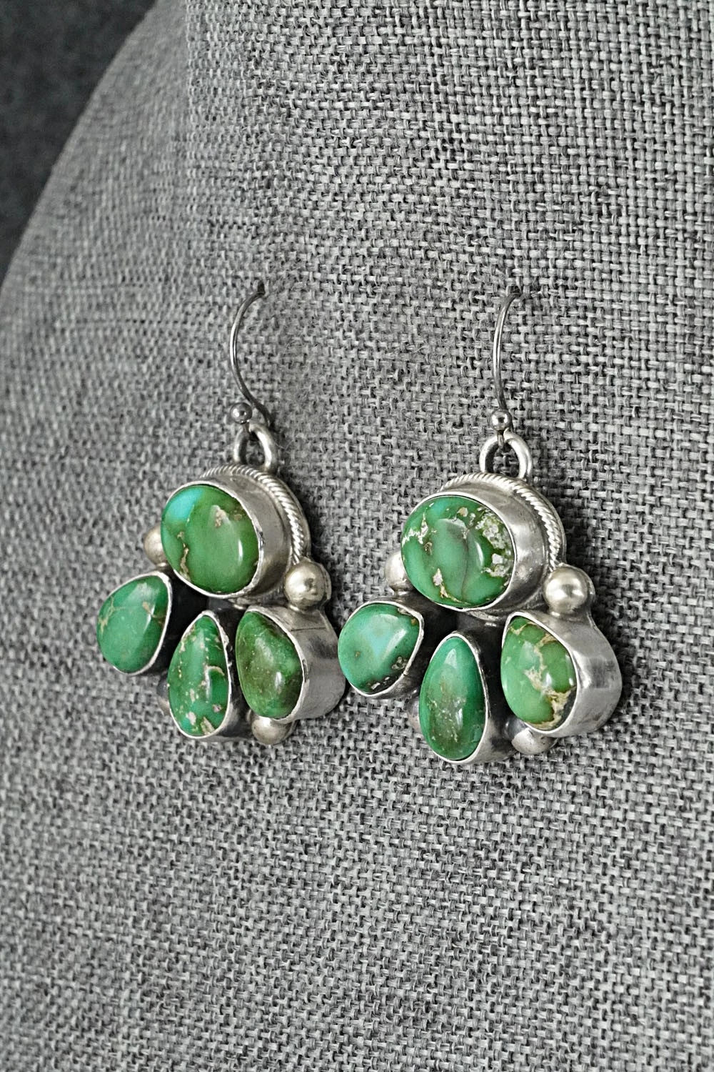 Turquoise & Sterling Silver Necklace and Earrings Set - Kathleen Livingston