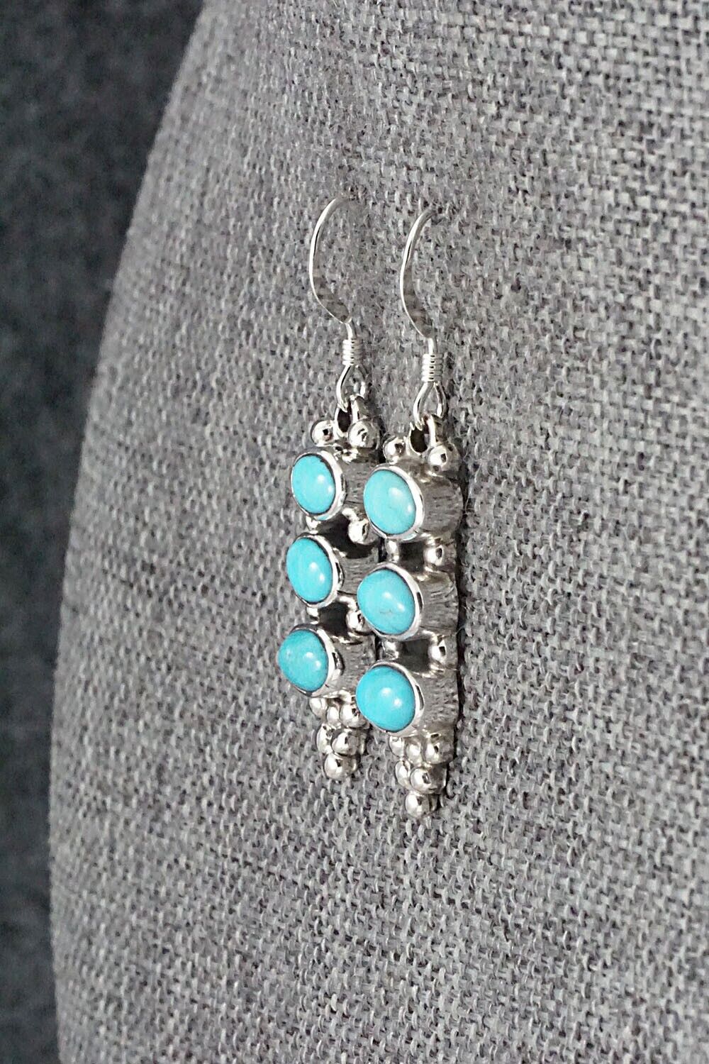 Turquoise & Sterling Silver Earrings - Gary Shorty