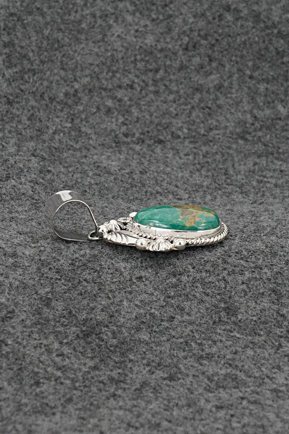 Turquoise & Sterling Silver Pendant - Ella Linkin