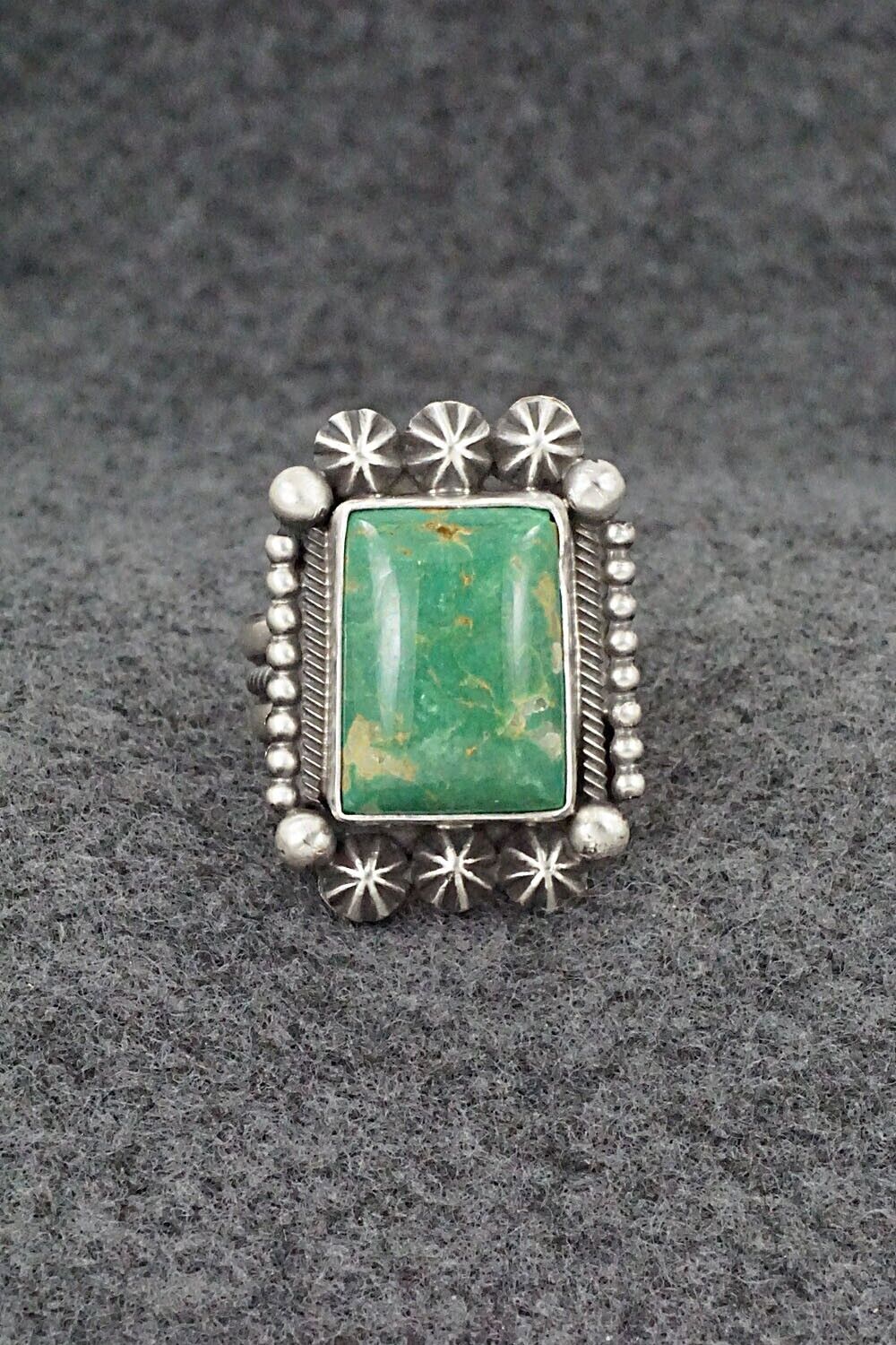 Turquoise & Sterling Silver Ring - Michael Calladitto - Size 8