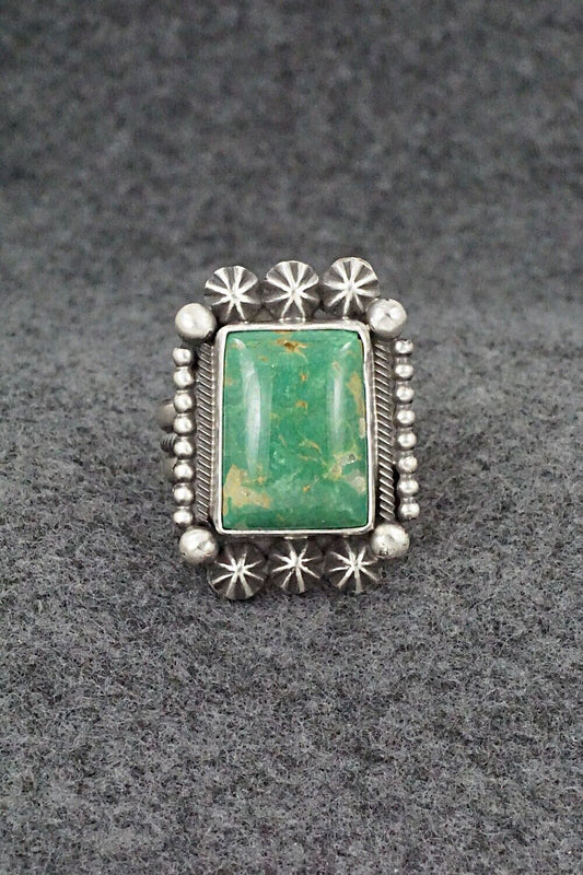 Turquoise & Sterling Silver Ring - Michael Calladitto - Size 8